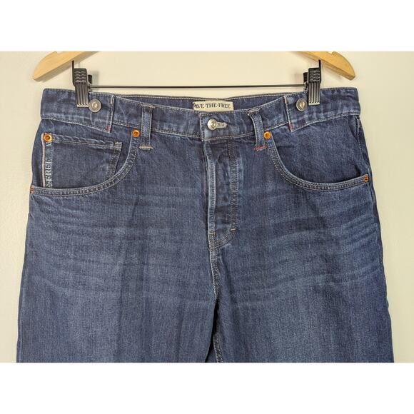 Free People We The Free Slim Shade Selvedge Jeans in Deep Indigo - Picture 5 of 13